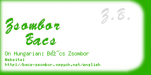 zsombor bacs business card